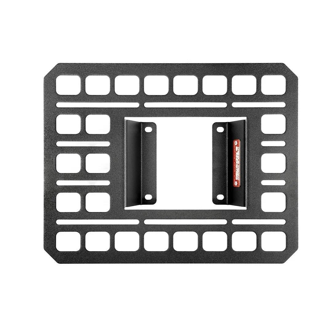 102002 – BUILTRIGHT Molle Cargo Panel, Bedside Mount Screw On Powder Coated Textured Black Steel With 1 Small Panel A...